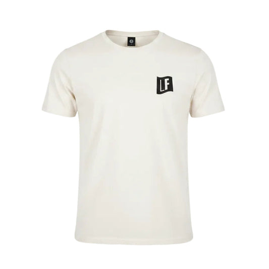 Pink t-shirt with a logo on a white background